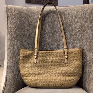 Eric Javits Tan Woven Tote
